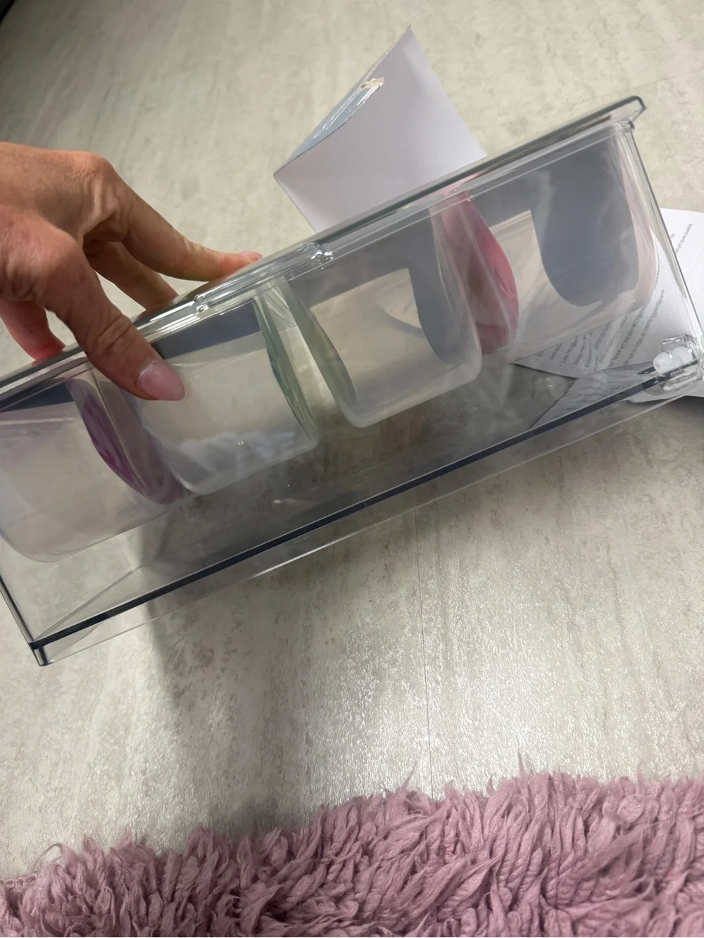 Crofton Clear Condiment Caddy with Removable Trays - Clear